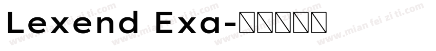 Lexend Exa字体转换